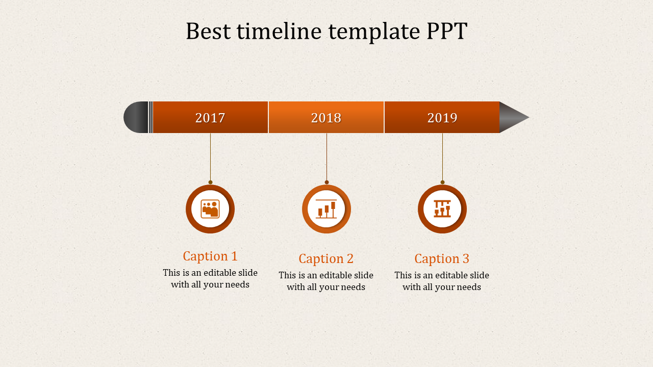timeline template ppt-3-orange